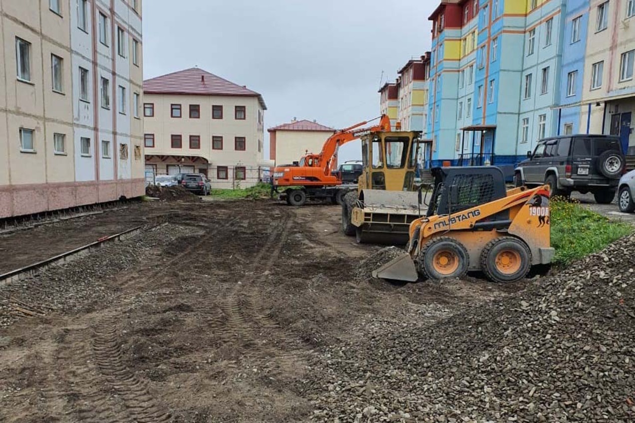 В Анадыре стартовал второй этап благоустройства дворовых территорий МКД квартала № 6